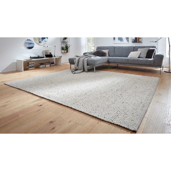 Interliving Teppich Serie B-8001 sandfarbene Schurwolle – ca. 200 x 240 cm