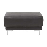 Interliving Sofa Serie 4252 – Polsterhocker anthrazitfarbener Stoff Büffel & Metallfüße – ca. 125 x 65 cm
