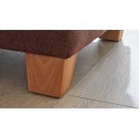 Interliving Sofa Serie 4252 – Polsterhocker schokobrauner Stoff Büffel & Buchenholzfüße – ca. 125 x 65 cm