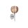 Brilliant Wandlampe Relax bronzefarbener Stahldraht & Glas – Höhe ca. 30 cm