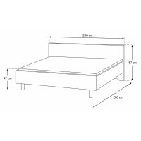 Interliving Schlafzimmer Serie 1015 – Bettgestell Wildeiche – Liegefläche ca. 200 x 200 cm