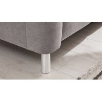 Interliving Sofa Serie 4305 – Wohnlandschaft mit Federkern silberfarbene Chenille Miro – Stellfläche ca. 258 x 326 cm