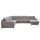 Interliving Sofa Serie 4305 – Wohnlandschaft mit Federkern silberfarbene Chenille Miro – Stellfläche ca. 258 x 326 cm
