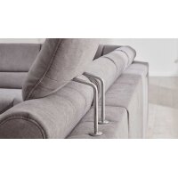 Interliving Sofa Serie 4305 – Comfort-Kopfstütze silberfarbene Chenille Miro