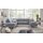 Interliving Sofa Serie 4305 – Wohnlandschaft mit Federkern eisblaue Chenille Miro – Stellfläche ca. 211 x 311 cm