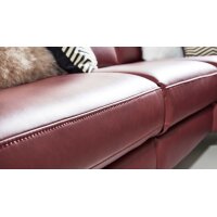 Interliving Sofa Serie 4054 – Ecksofa barolofarbenes Leder Credo & schwarze Metallfüße – Stellfläche ca. 287 x 254 cm
