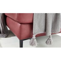 Interliving Sofa Serie 4054 – Ecksofa barolofarbenes Leder Credo & schwarze Metallfüße – Stellfläche ca. 287 x 254 cm