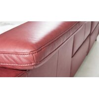 Interliving Sofa Serie 4054 – Ecksofa barolofarbenes Leder Credo & schwarze Metallfüße – Stellfläche ca. 287 x 254 cm