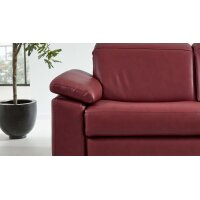 Interliving Sofa Serie 4054 – Ecksofa barolofarbenes Leder Credo & schwarze Metallfüße – Stellfläche ca. 287 x 254 cm