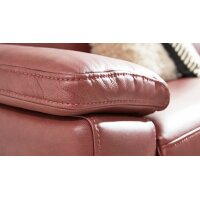 Interliving Sofa Serie 4054 – Ecksofa barolofarbenes Leder Credo & schwarze Metallfüße – Stellfläche ca. 287 x 254 cm
