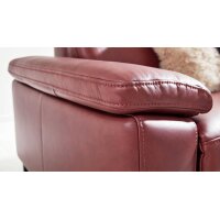 Interliving Sofa Serie 4054 – Ecksofa barolofarbenes Leder Credo & schwarze Metallfüße – Stellfläche ca. 287 x 254 cm