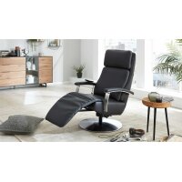 Interliving Sessel Serie 4541 – Relaxsessel motorisch - anthrazitfarbenes LongLife-Leder Credo & Tellerfuß V6
