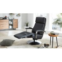 Interliving Sessel Serie 4541 – Relaxsessel motorisch - anthrazitfarbenes LongLife-Leder Credo & Tellerfuß V6