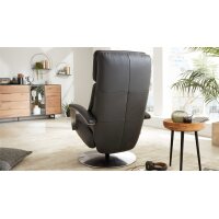 Interliving Sessel Serie 4541 – Relaxsessel motorisch - anthrazitfarbenes LongLife-Leder Credo & Tellerfuß V6