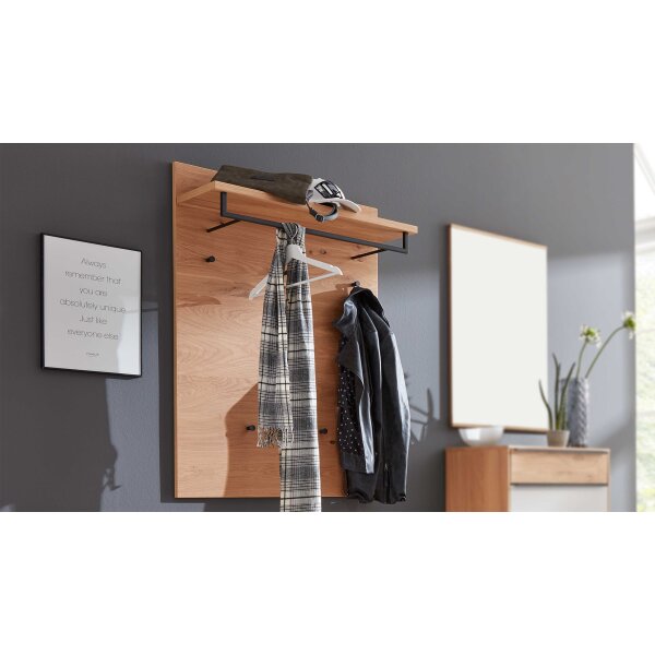 Interliving Garderoben Serie 6005 – Wandgarderobe Balkeneiche – ca. 80 x 109 cm