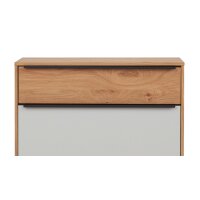 Interliving Garderoben Serie 6005 – Kommode Eiche & lichtgrauer Lack – eine Schublade, eine Tür, rechts