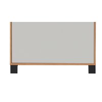 Interliving Garderoben Serie 6005 – Kommode Eiche & lichtgrauer Lack – eine Schublade, eine Tür, rechts