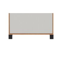 Interliving Garderoben Serie 6005 – Dielenschrank Eiche & lichtgrauer Lack – eine Tür, links