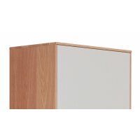 Interliving Garderoben Serie 6005 – Dielenschrank Eiche & lichtgrauer Lack – eine Tür, links