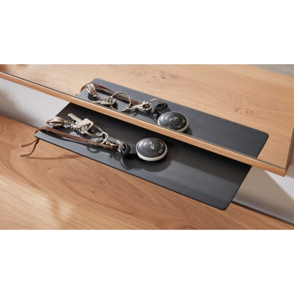 Interliving Garderoben Serie 6005 – Ablageboard anthrazitfarbenes Metall – Länge ca. 32 cm