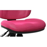 Bürodrehstuhl OrthoSedis 10 als Chefsessel pinker Bezug BB1 & verchromtes Drehkreuz