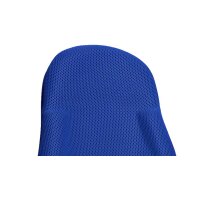 Bürodrehstuhl OrthoSedis 10 als Chefsessel blauer Bezug BB2 & verchromtes Drehkreuz
