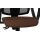 Drehstuhl orthoSedis 20 als ergonomisches Büromöbel dunkelbrauner Sitzbezug G08 & schwarze Netzbespannung, verchromtes Drehkreuz