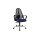 Drehstuhl orthoSedis 20 als ergonomisches Büromöbel blauer Sitzbezug G26 & schwarze Netzbespannung, verchromtes Drehkreuz
