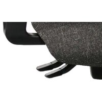 Drehstuhl orthoSedis 20 als ergonomisches Büromöbel anthrazitfarbener Sitzbezug G22 & schwarze Netzbespannung, verchromtes Drehkreuz