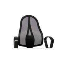 Drehstuhl orthoSedis 20 als ergonomisches Büromöbel anthrazitfarbener Sitzbezug G22 & schwarze Netzbespannung, verchromtes Drehkreuz
