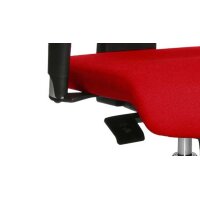 Drehstuhl OrthoSedis 50 als Sitzmöbel fürs Büro roter Netzbezug TT310 & poliertes Aluminium-Fußkreuz