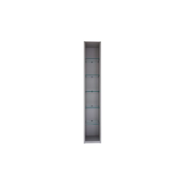 Interliving Kleiderschrank Serie 1205 – Regal Kieselgrau – fünf Glasböden