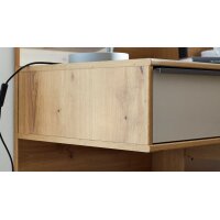 Interliving Kleiderschrank Serie 1205 – Nachtkonsolen-Set Champagner & Eiche Bianco – zweiteilig