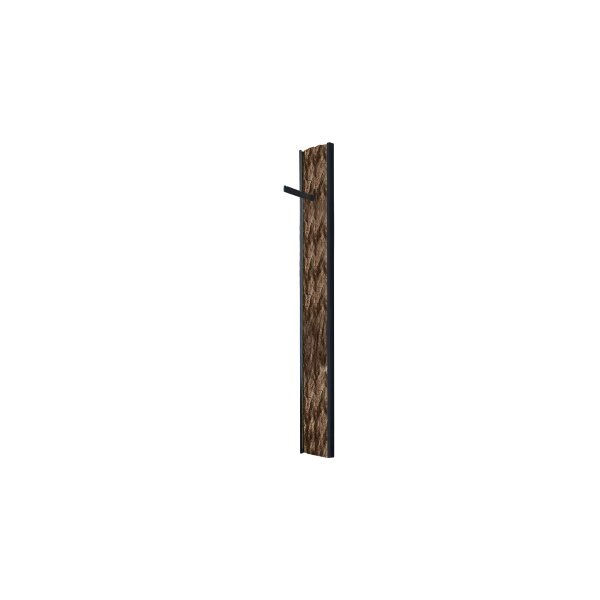 hartmann Garderobenprogramm Runa - Wandgarderobe Rindenholz & anthrazitfarbenes Metall - Höhe ca. 178 cm