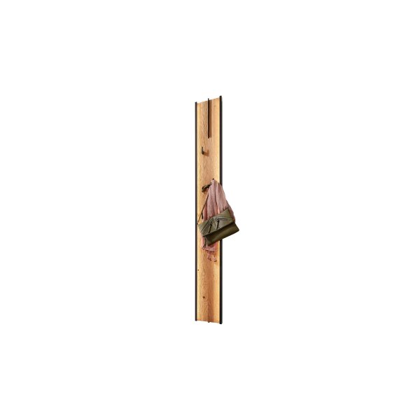 hartmann Garderobenprogramm Runa - Wandgarderobe Kerneiche & anthrazitfarbenes Metall - Höhe ca. 178 cm