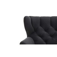SOFAkultur Programm SK 254 Sixty 2.0 - Polstersessel schwarzer Bezug Velvet & Chromfüße