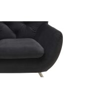 SOFAkultur Programm SK 254 Sixty 2.0 - Polstersessel schwarzer Bezug Velvet & Chromfüße