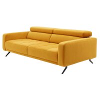 Interliving Sofa Serie 4303 – Dreisitzer curryfarbene Wirkware Salsa - Länge ca. 210 cm