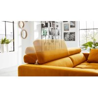 Interliving Sofa Serie 4303 – Dreisitzer curryfarbene Wirkware Salsa - Länge ca. 210 cm