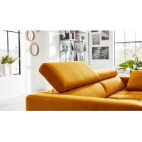 Interliving Sofa Serie 4303 – Dreisitzer curryfarbene Wirkware Salsa - Länge ca. 210 cm