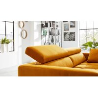 Interliving Sofa Serie 4303 – Dreisitzer curryfarbene Wirkware Salsa - Länge ca. 210 cm