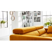 Interliving Sofa Serie 4303 – 2,5-Sitzer curryfarbene Wirkware Salsa - Länge ca. 182 cm