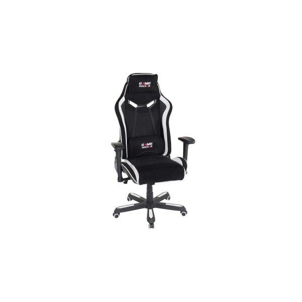Gaming Stuhl Large bzw. Drehstuhl Game Rocker schwarz-weiße Bezugkombination