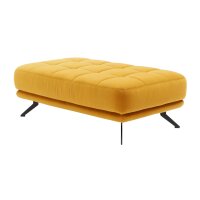 Interliving Sofa Serie 4303 – XXL-Hocker curryfarbene Wirkware Salsa - ca. 126 x 76 cm