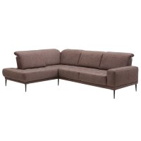 Interliving Sofa Serie 4250 – Ecksofa brauner Bezug Brisbane 9591 – Stellfläche ca. 215 x 285 cm