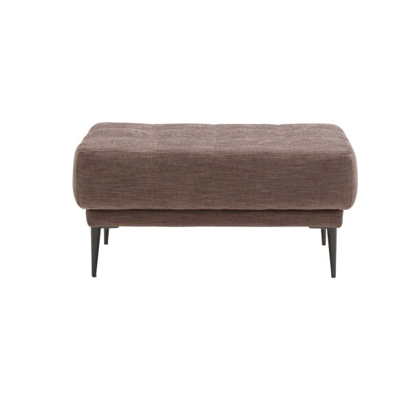 Interliving Sofa Serie 4250 – Polsterhocker brauner Bezug Brisbane 9591 & Metallfüße 4.37 – ca. 65 x 95 cm