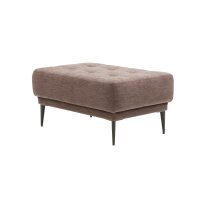 Interliving Sofa Serie 4250 – Polsterhocker brauner Bezug Brisbane 9591 & Metallfüße 4.37 – ca. 65 x 95 cm