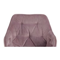 Drehstuhl Brooke pastellrosa Samt Vic 18 & schwarzes...