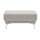 Interliving Sofa Serie 4251 – Polsterhocker hellgraues Flachgewebe Sneak 149 & silberfarbene Metallfüße – ca. 95 x 65 cm