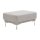 Interliving Sofa Serie 4251 – Polsterhocker hellgraues Flachgewebe Sneak 149 & silberfarbene Metallfüße – ca. 95 x 65 cm
